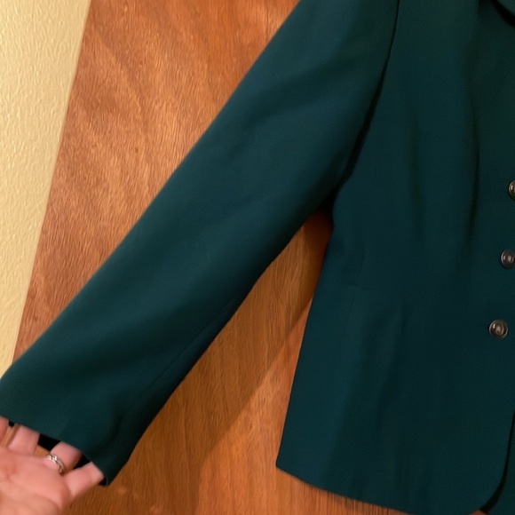 Beautiful vintage, Kasper A.S.L.Petite winter green jacket,  (mlb) - Picture 3 of 11